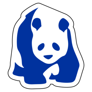 Realistic Giant Panda Sticker (Blue)
